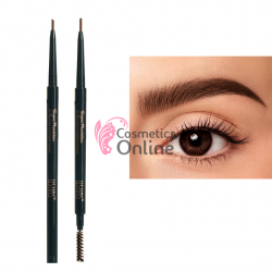 Creion de sprancene retractabil cu periuta Super Precision Ultra Fine USHAS  NO:03 Maro Inchis